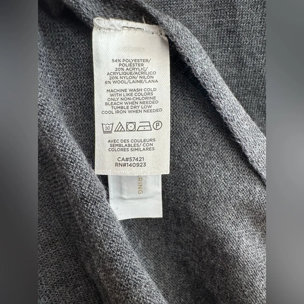 NWT LOFT Charcoal Gray Draped Wrap/Shawl size M/L